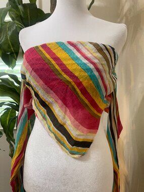 Fate Colorful Convertible Wrap Crop Top Medium